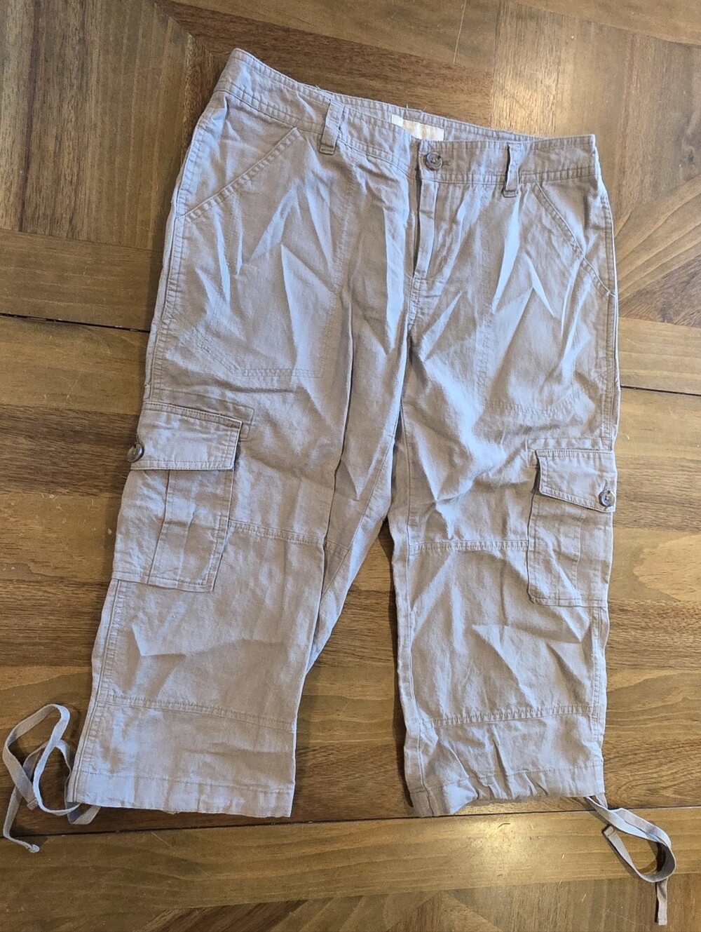 Banana Republic Factory Light Gray Cargo Capris